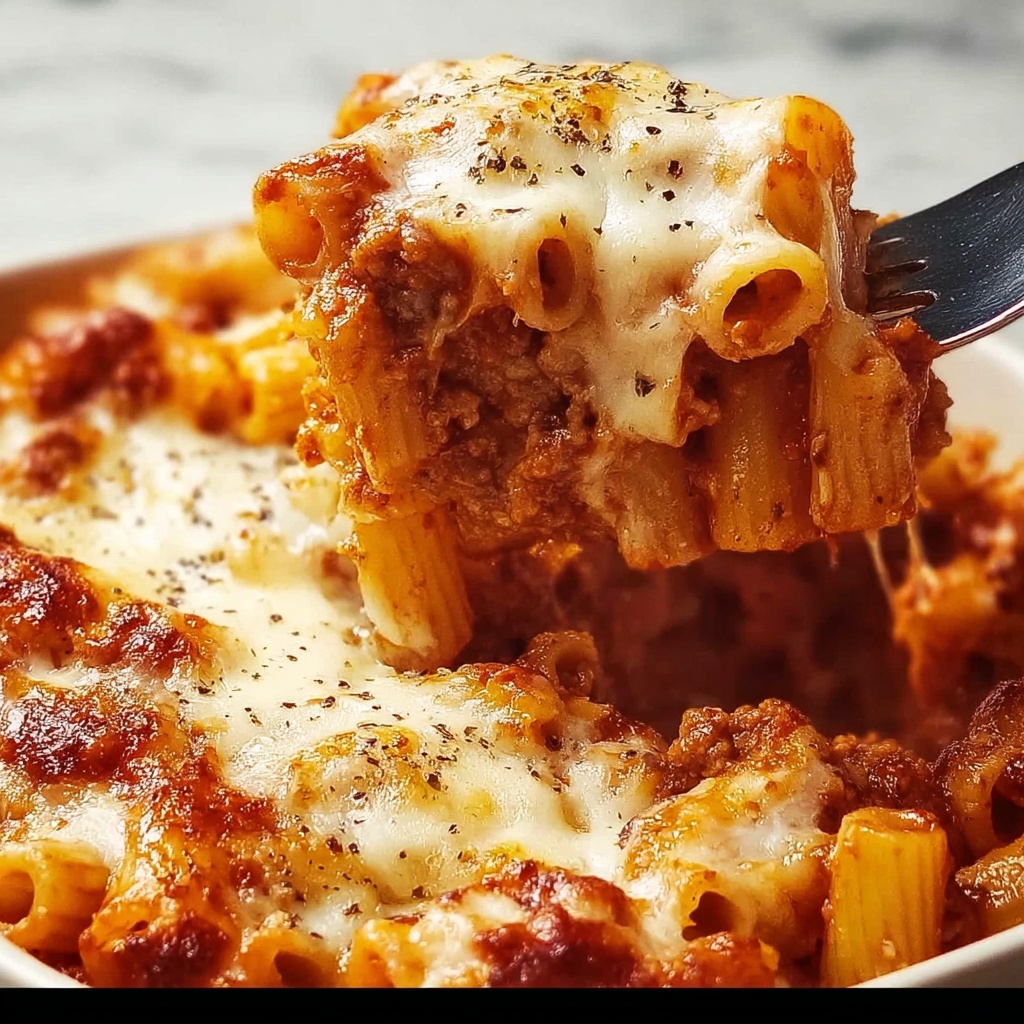 Three Cheese Baked Ziti: An Incredible Ultimate Comforting Delight Recipe - Recipe Image