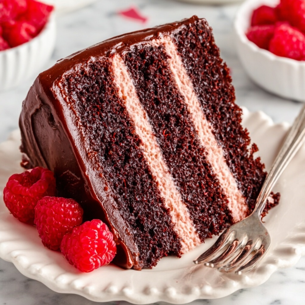 Chocolate Raspberry Cake with Ganache Recipe - Recipe Image