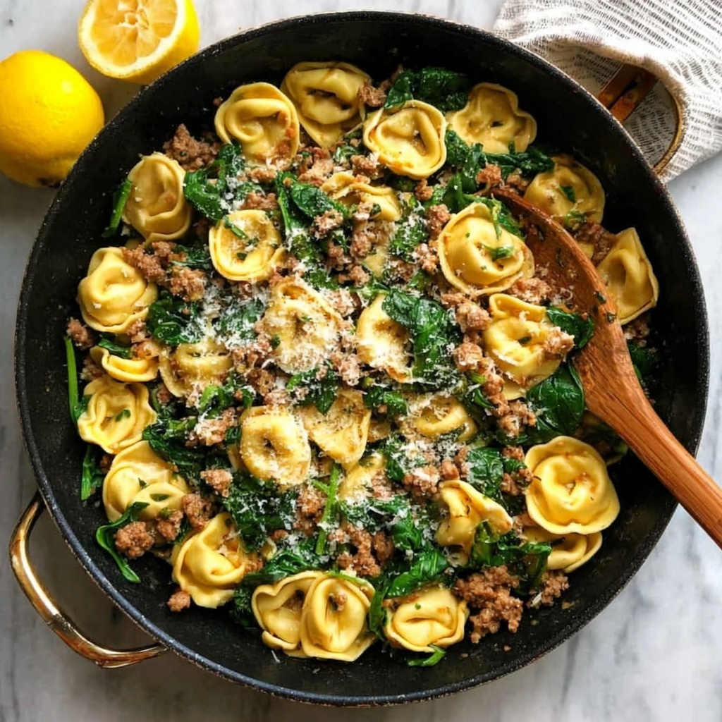 One-Pan Tortellini and Sausage Skillet Dinner Recipe - Recipe Image