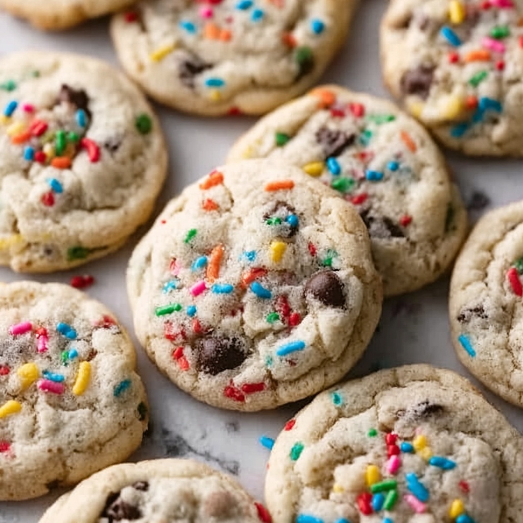 Cake Batter Chocolate Chip Cookies Recipe - Recipe Image