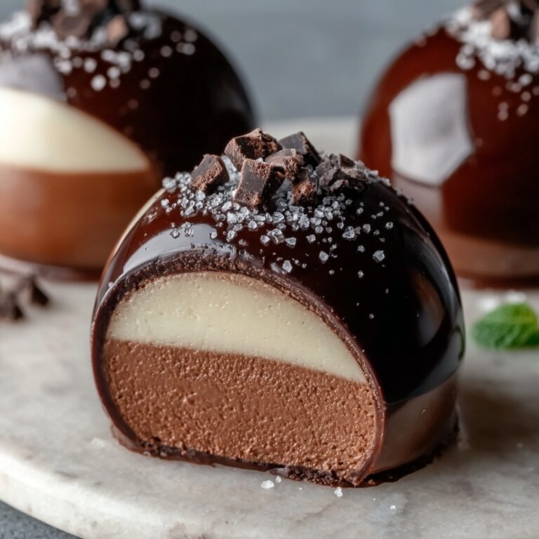 Salted Caramel Chocolate Mousse Domes Recipe