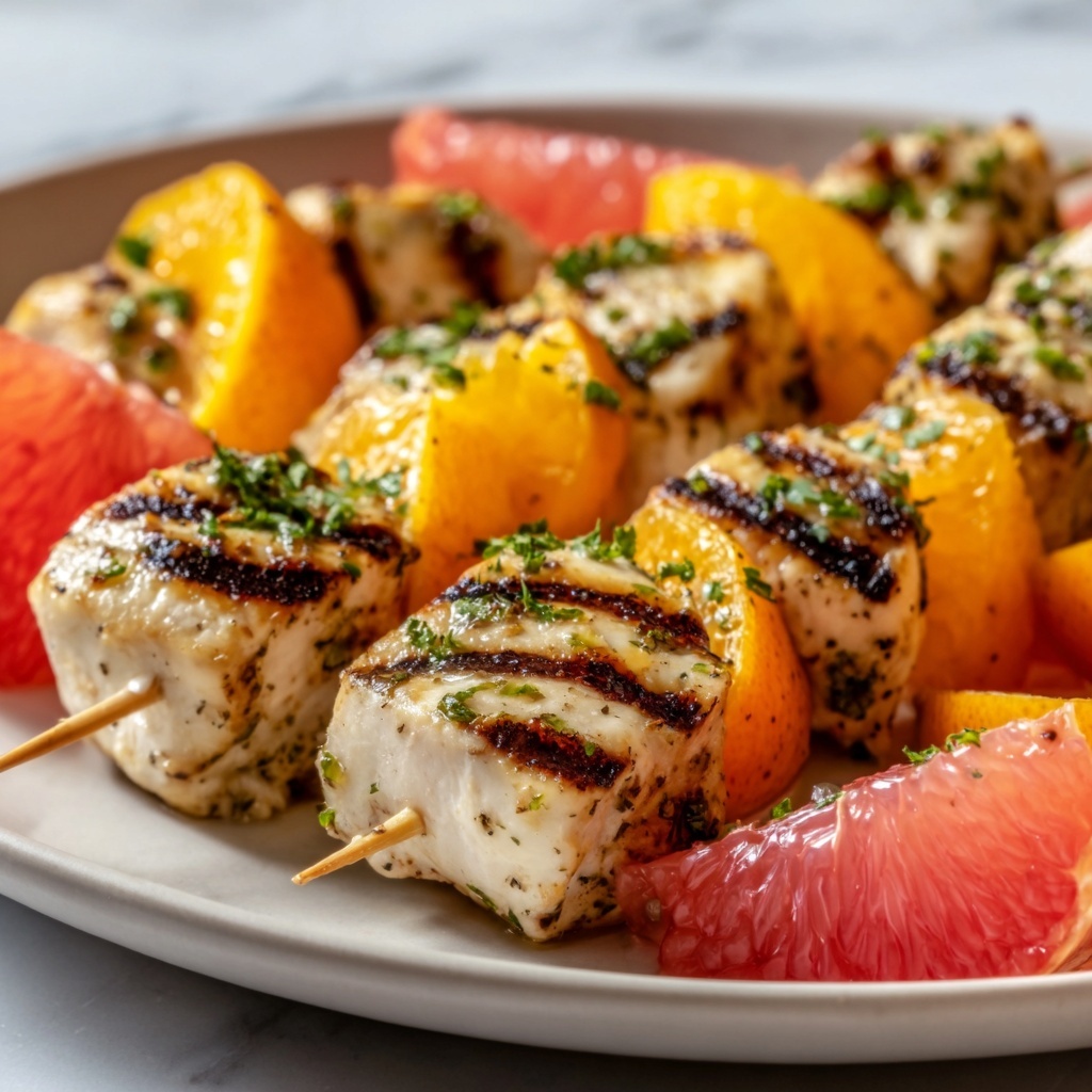 Grilled Chicken Skewers with Florida Grapefruit Recipe - Recipe Image