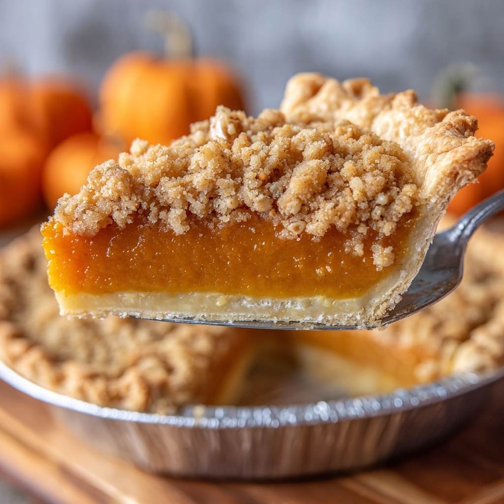 Ultimate Pumpkin Pie with Pecan Streusel Topping Recipe - Recipe Image