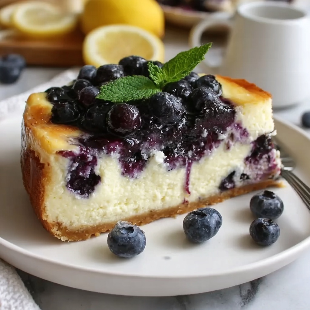 High-Protein Lemon Blueberry Breakfast Bake with Cottage Cheese Recipe - Recipe Image