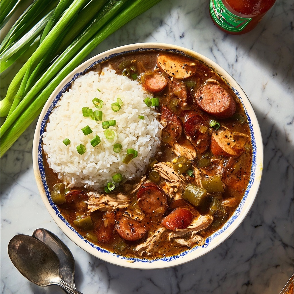 Chicken and Sausage Gumbo Recipe - Recipe Image