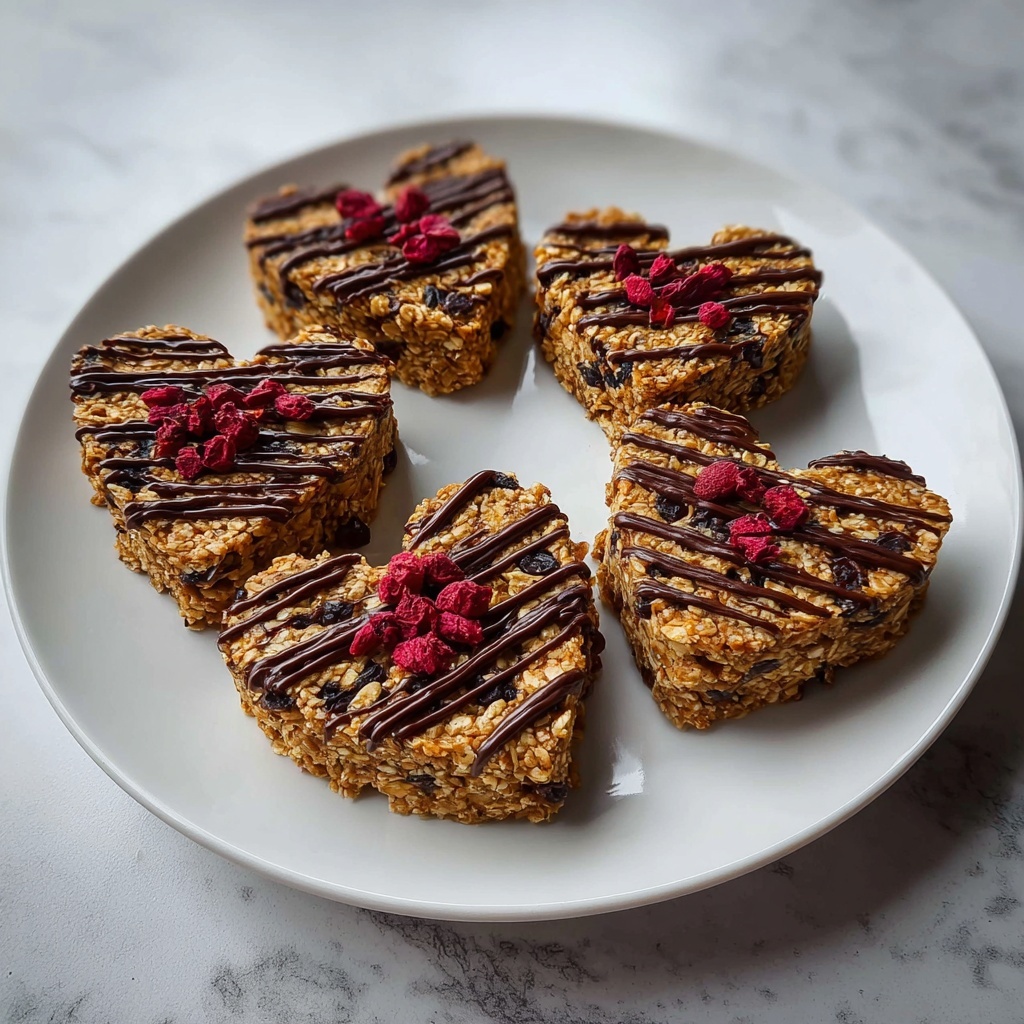 Crunchy Granola Heart Bars Recipe - Recipe Image