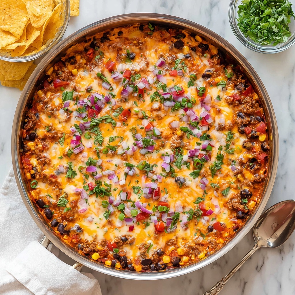 Cheesy Turkey Rice Taco Skillet Recipe - Recipe Image