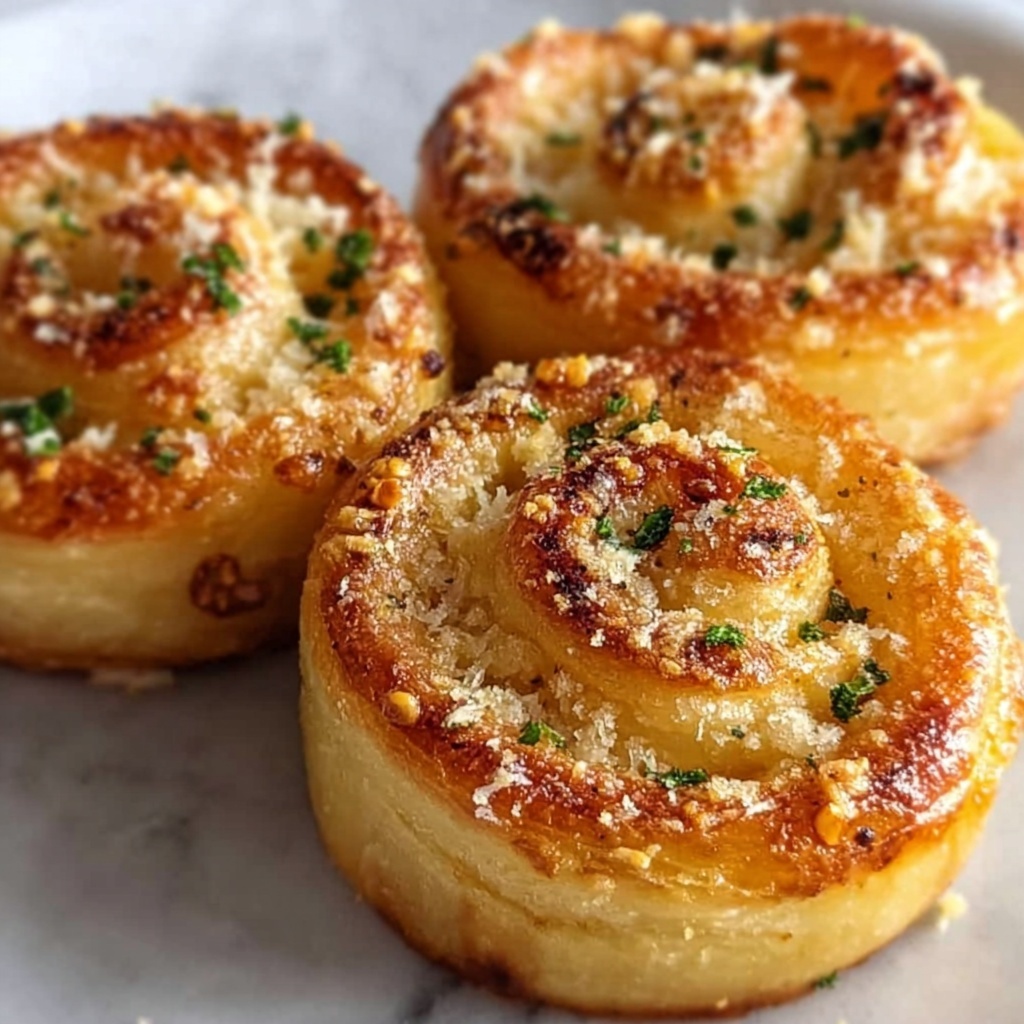 Garlic Parmesan New York Pizza Rolls Recipe - Recipe Image