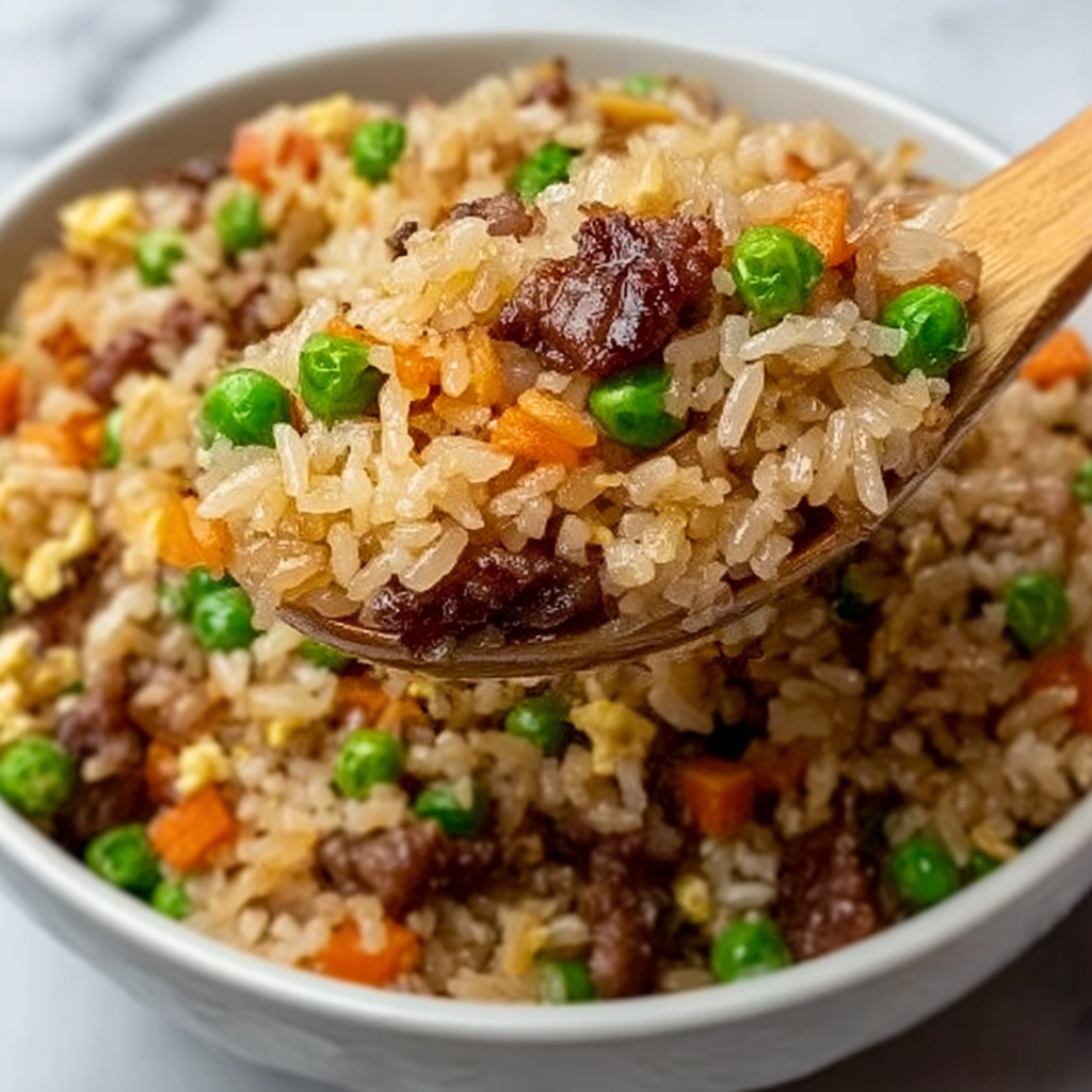Onion Beef Fried Rice Recipe - Recipe Image