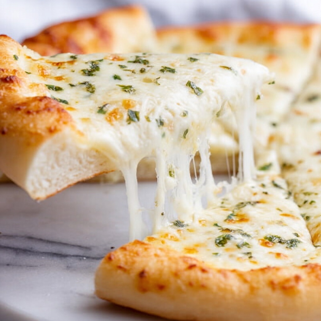 Creamy White Pizza with Ricotta and Mozzarella Recipe - Recipe Image