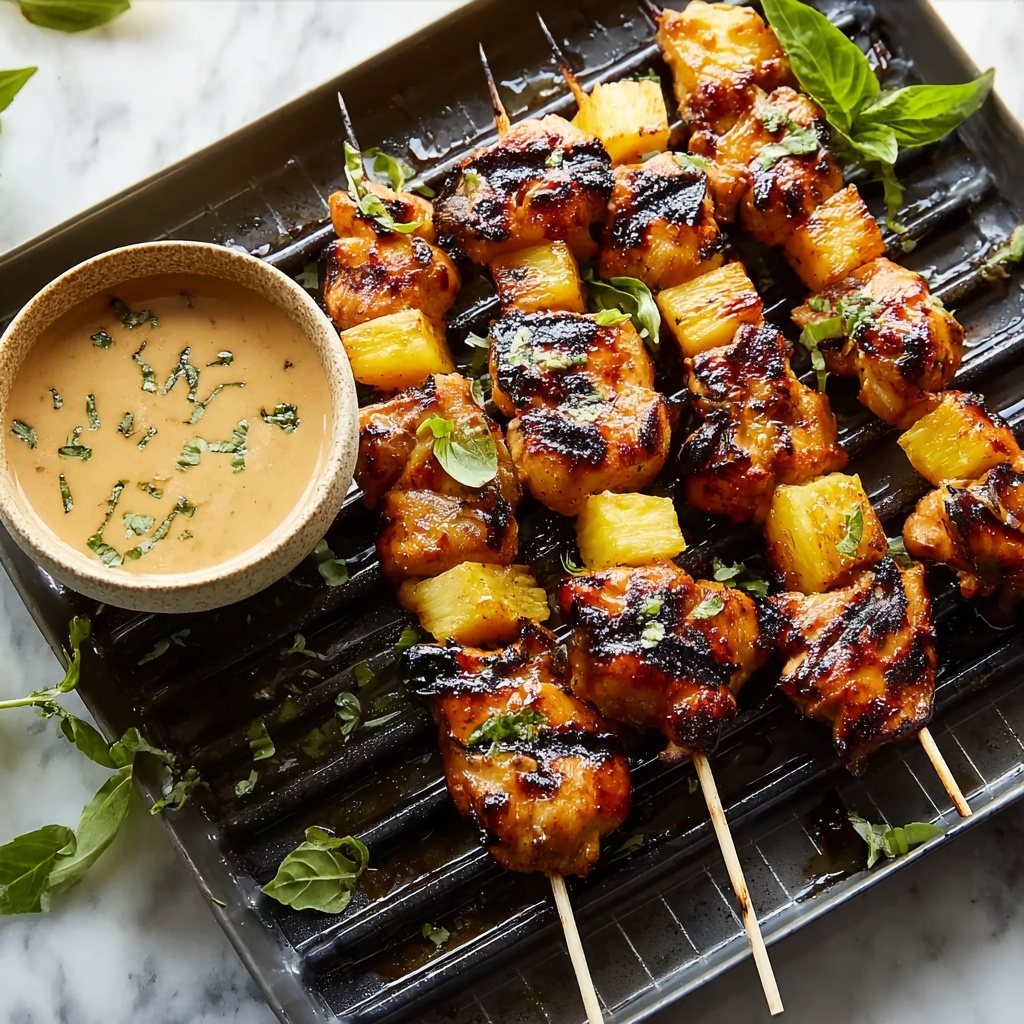 Chipotle Pineapple Bang Bang Chicken Skewers Recipe - Recipe Image