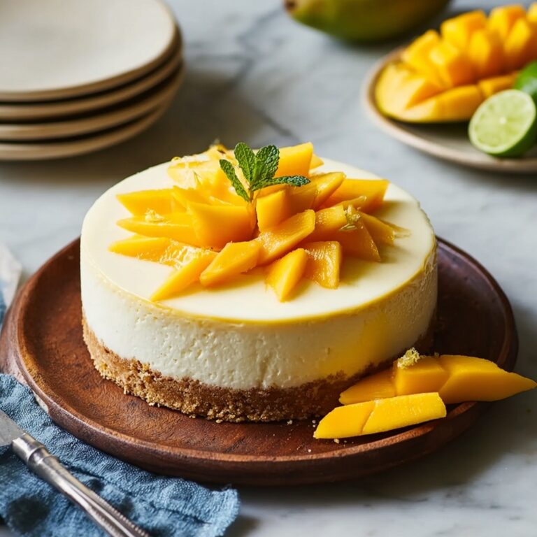 Mango Coconut Cheesecake: A Tropical No-Bake Delight Recipe