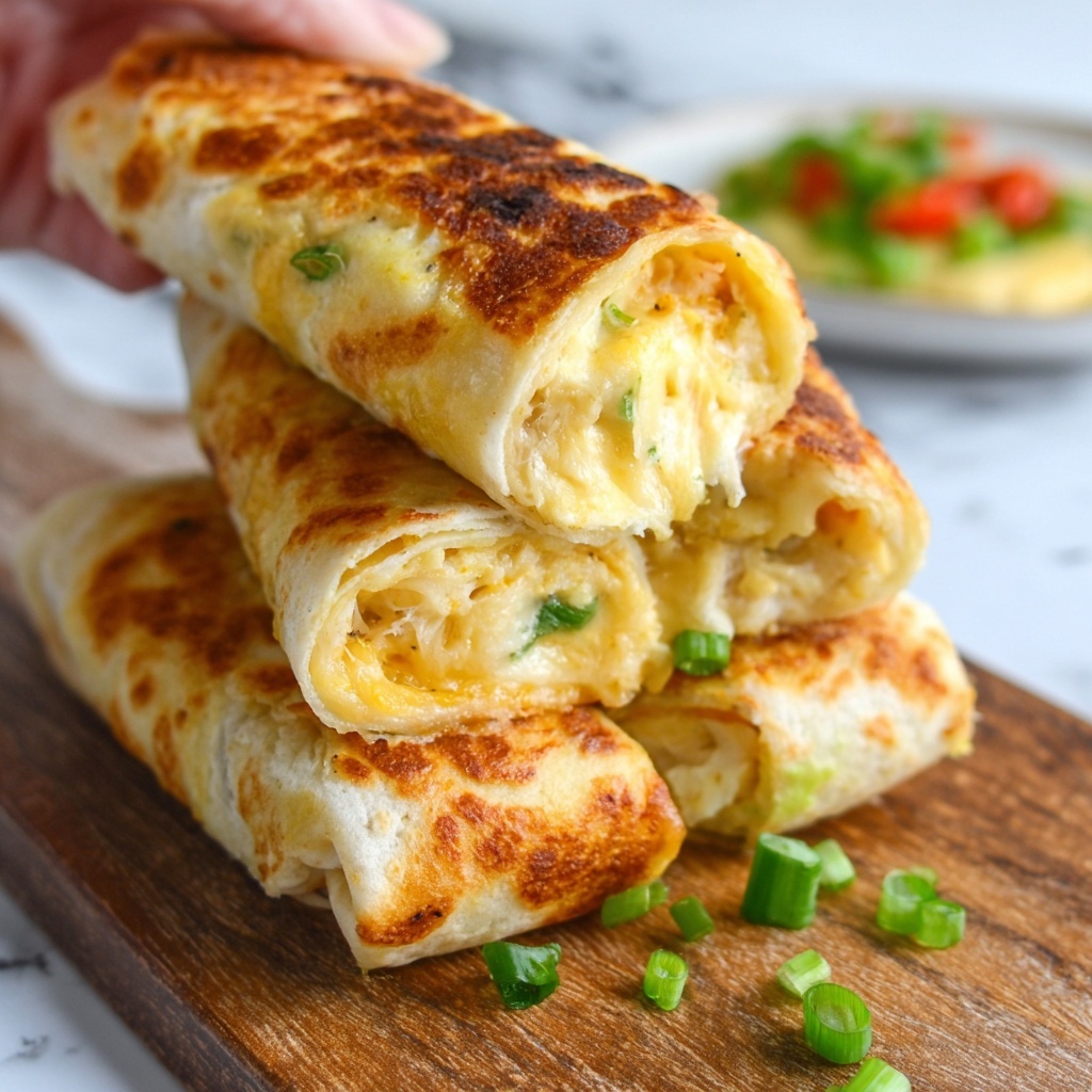 Cheesy Garlic Chicken Wraps Recipe - Recipe Image