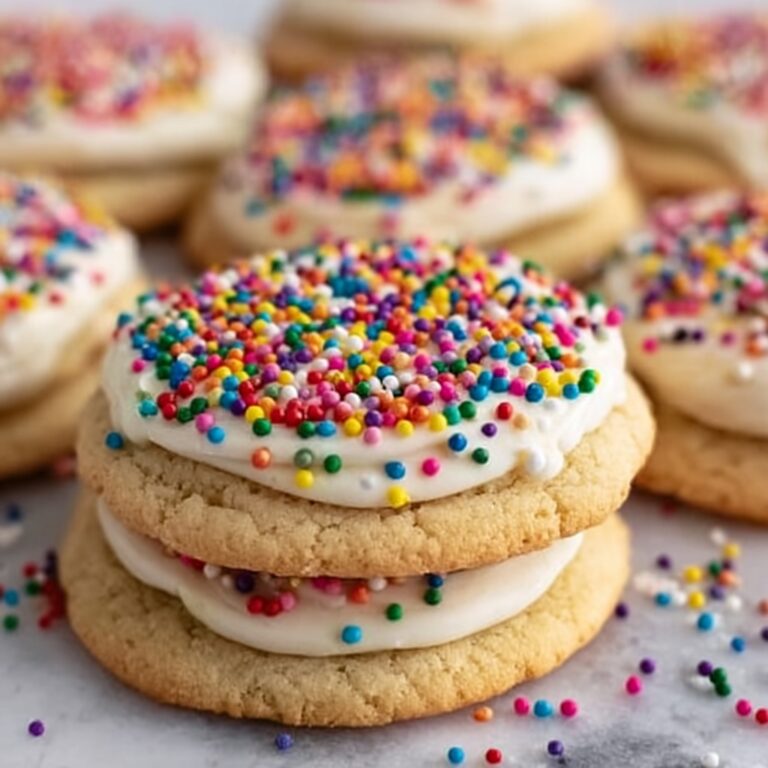 Lofthouse Sugar Cookies with Fluffy Vanilla Frosting and Sprinkles Recipe