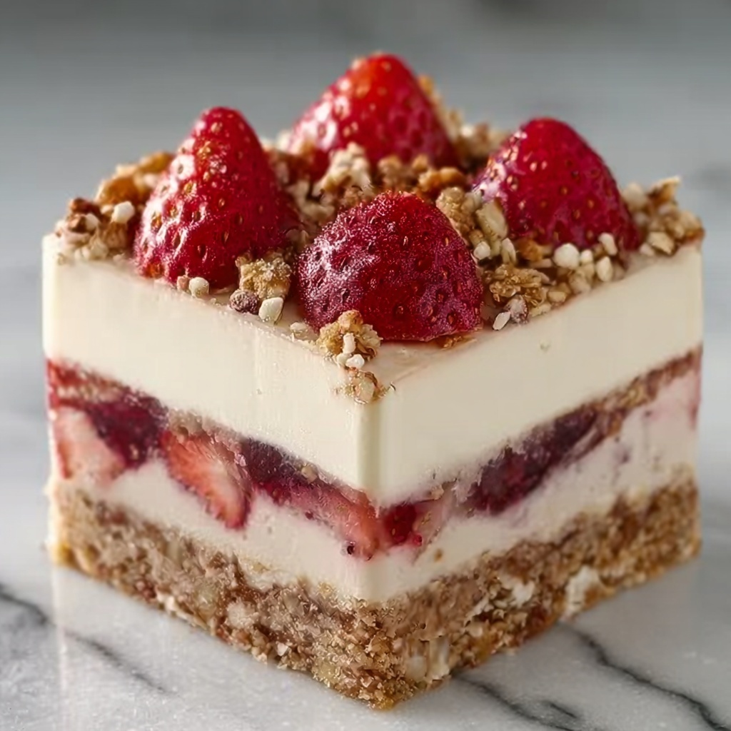 Strawberry Crunch Cheesecake Chunks Recipe - Recipe Image