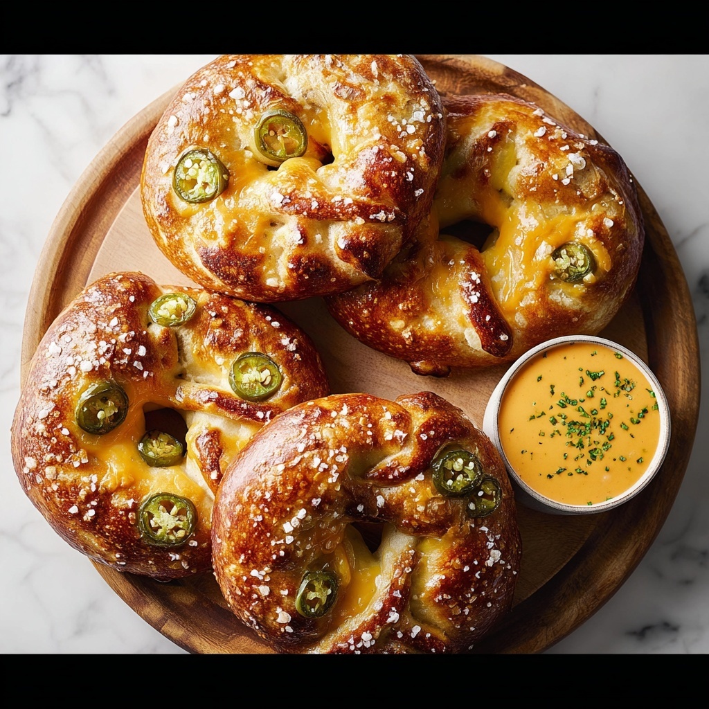 Cheddar Jalapeño Soft Pretzels Recipe - Recipe Image