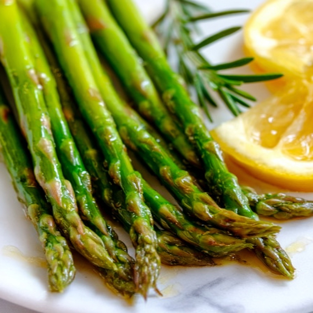 Lemon Asparagus with Rosemary and Garlic Recipe - Recipe Image