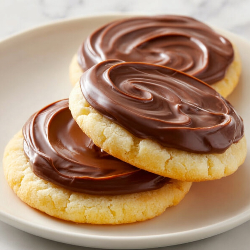 Twix Cookies with Caramel and Chocolate Drizzle Recipe - Recipe Image