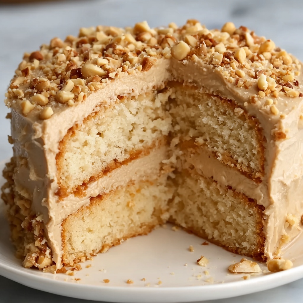 Old-Fashioned Peanut Butter Cake with Creamy Frosting Recipe - Recipe Image