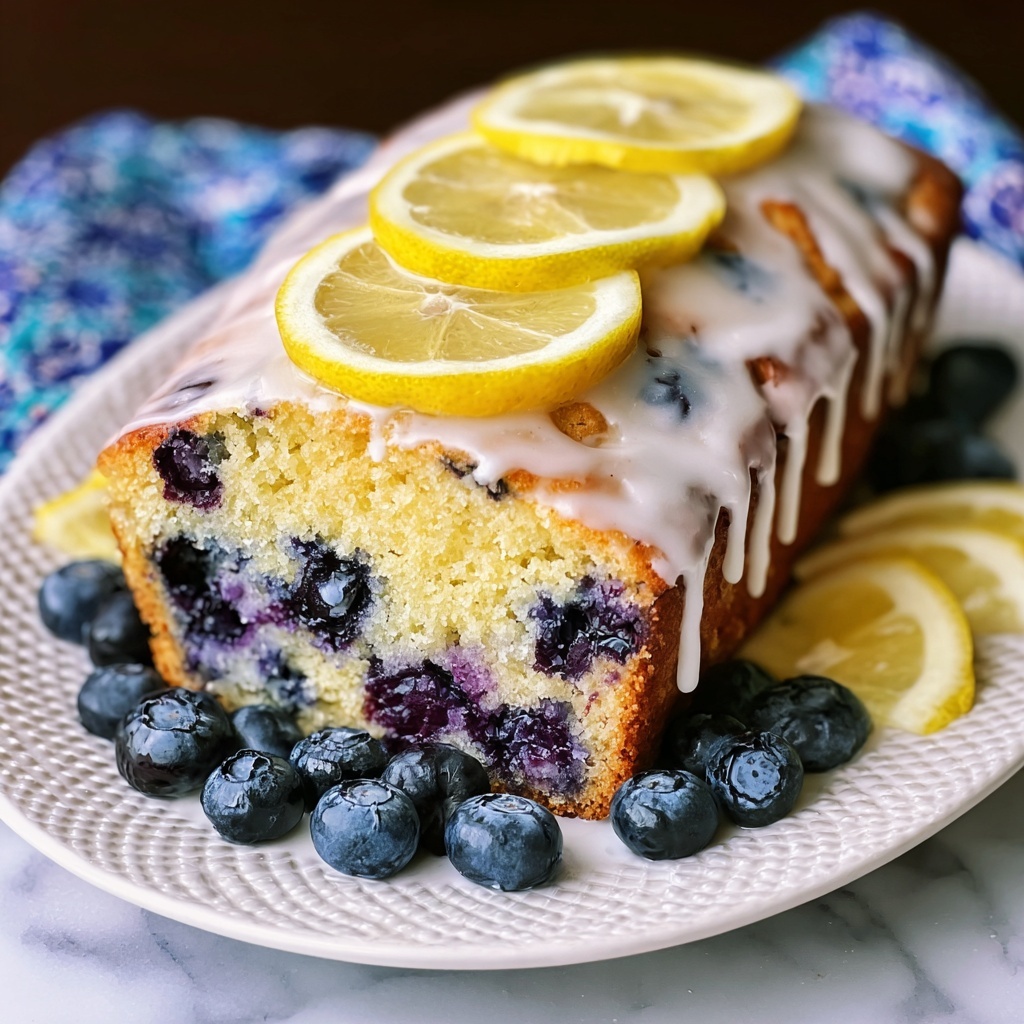 Lemon Blueberry Loaf with Lemon Glaze Recipe - Recipe Image
