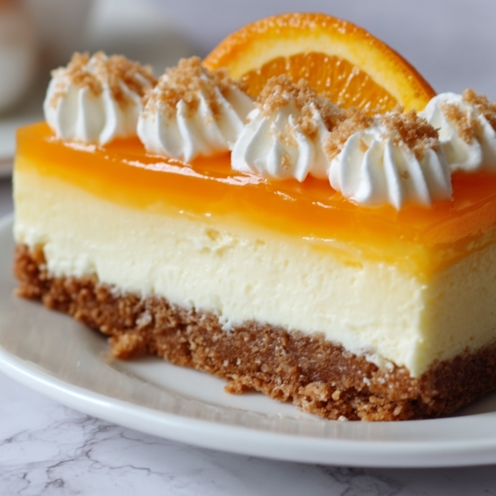 A Slice of Sunshine: Orange Cream Cheesecake Recipe - Recipe Image