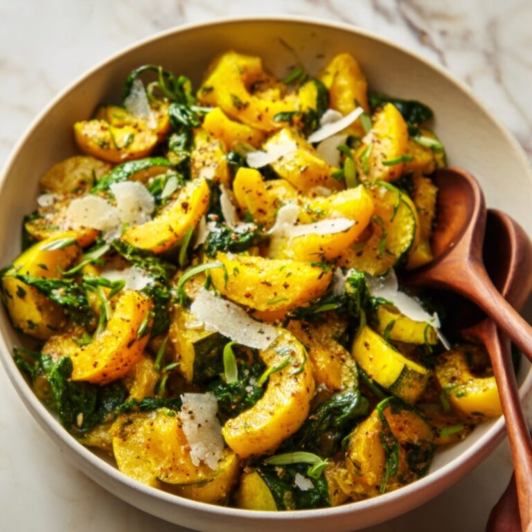 Autumn Caesar Salad with Roasted Delicata Squash Croutons Recipe