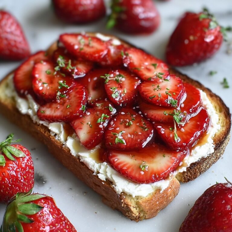 Roasted Strawberry Whipped Ricotta Toast Recipe