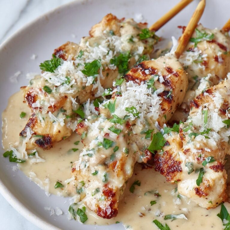 Garlic Parmesan Chicken Skewers Recipe