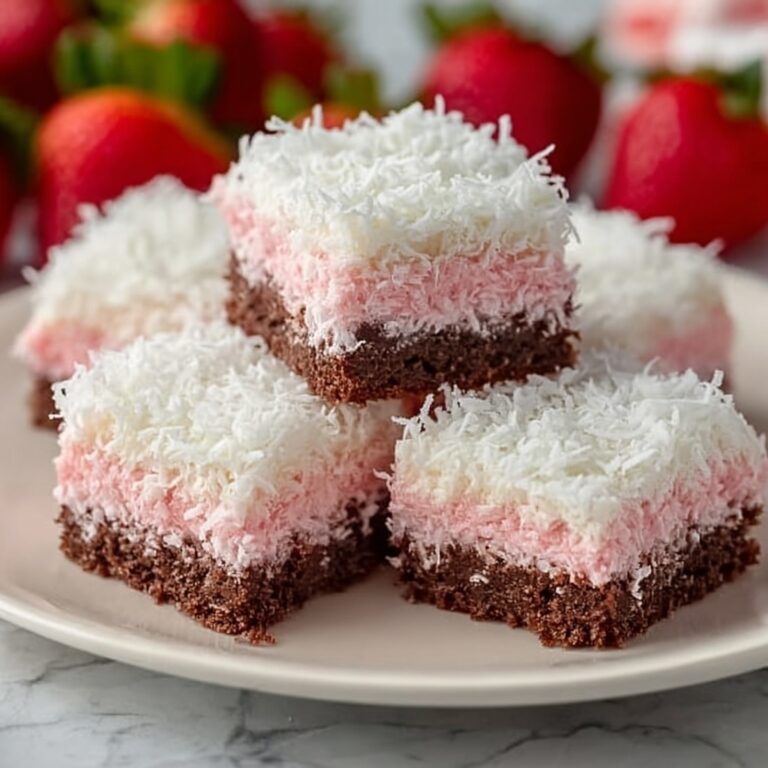 Pink Coconut Snowball Cake Bars Recipe