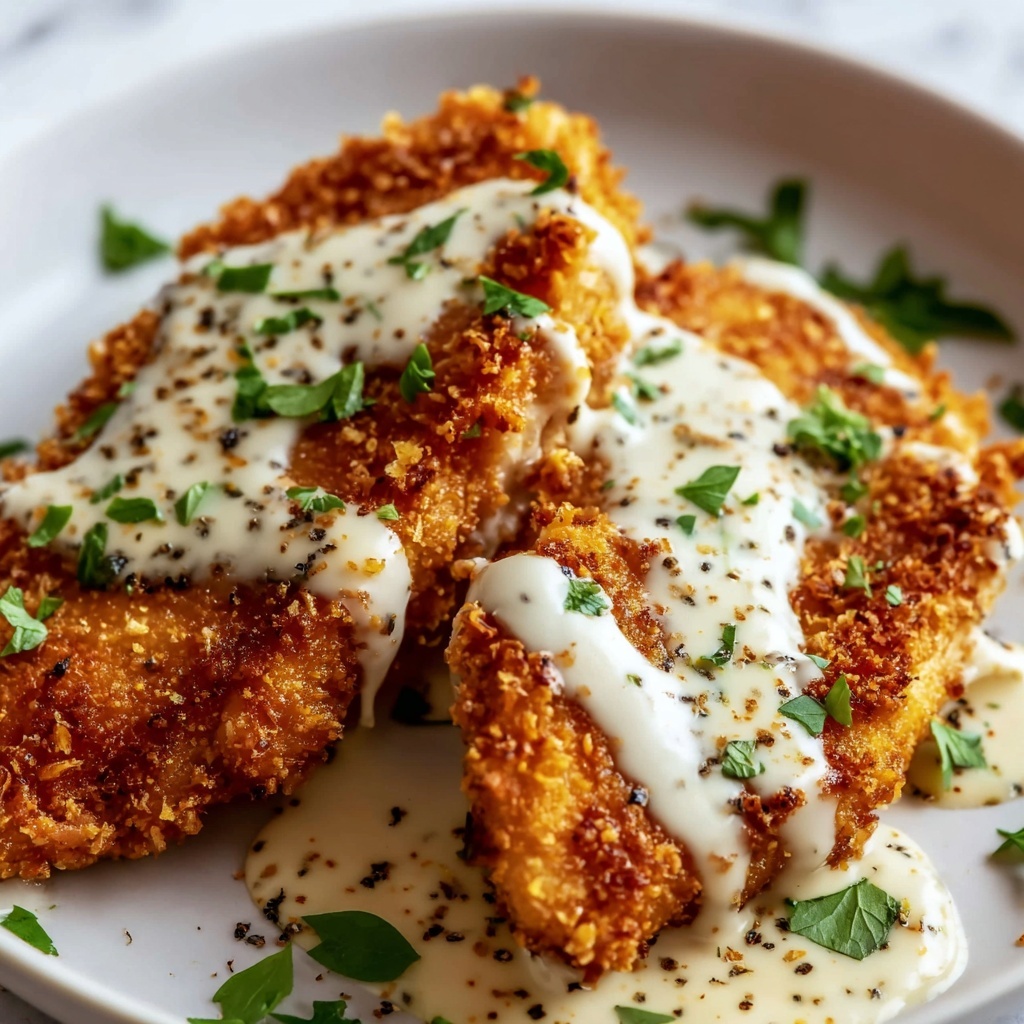 Crispy Chicken with Creamy Dijon Sauce Recipe - Recipe Image