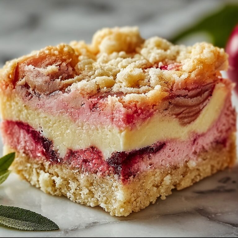 Rhubarb Custard Bars Recipe