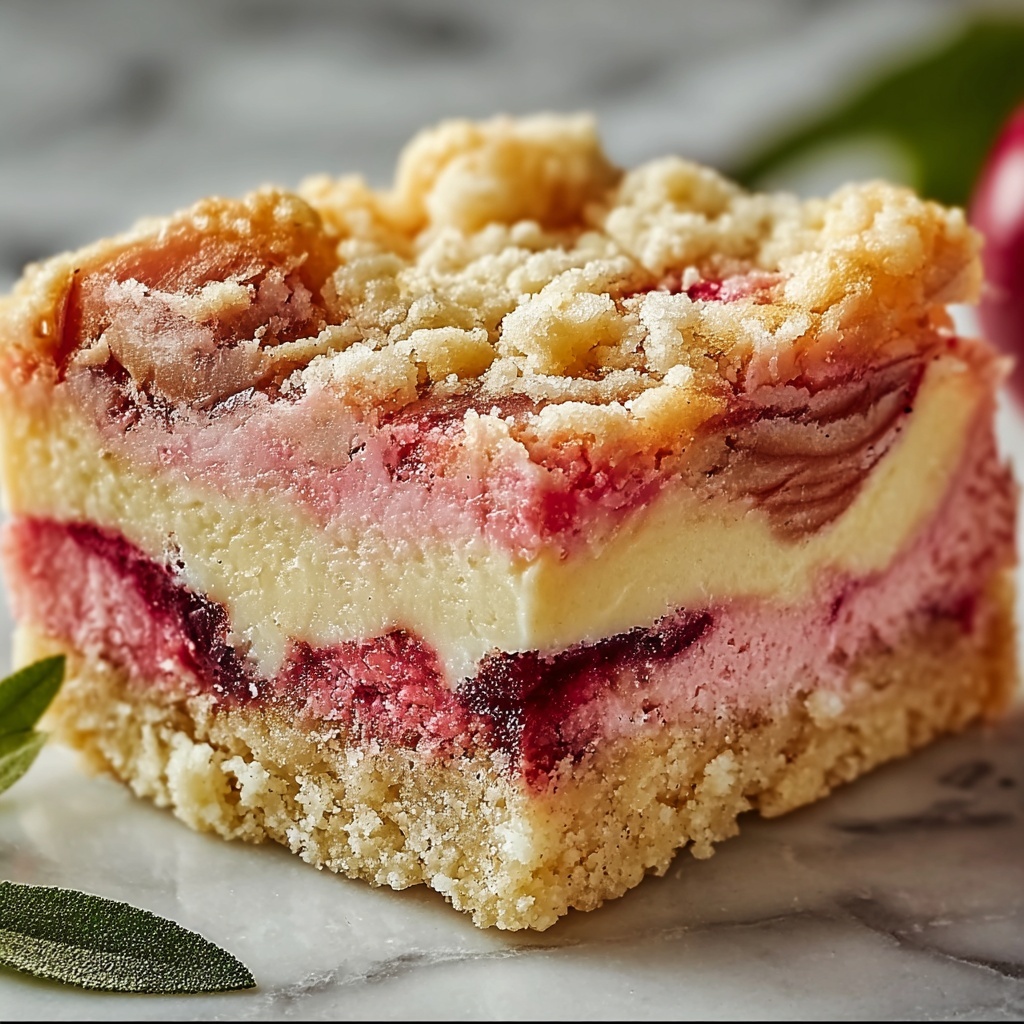 Rhubarb Custard Bars Recipe - Recipe Image
