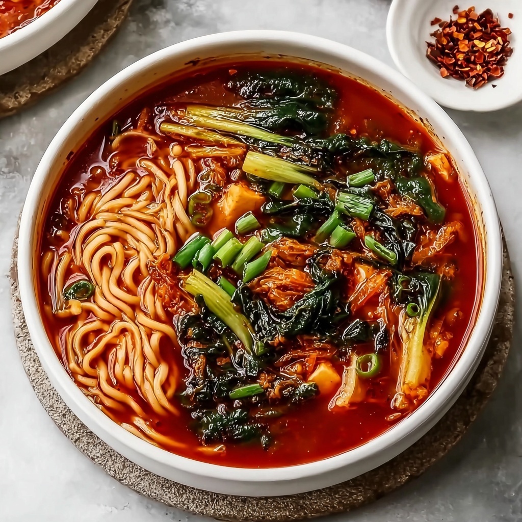 Spicy Korean Noodle Soup: An Amazing Ultimate Recipe - Recipe Image