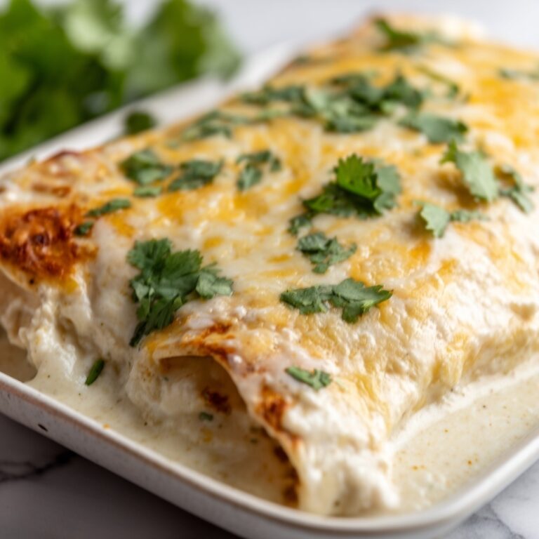Creamy White Chicken Enchilada Casserole Recipe