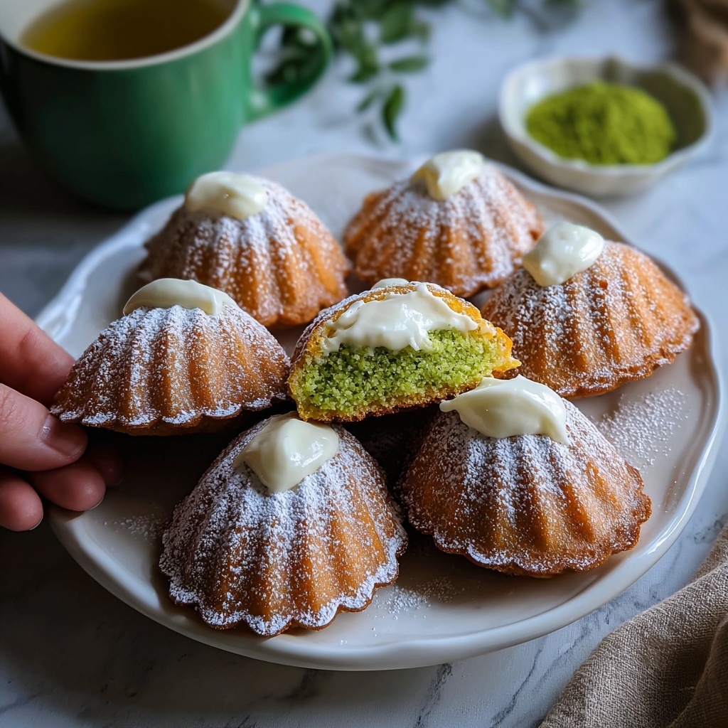 Pandan Coconut Madeleines Recipe - Recipe Image