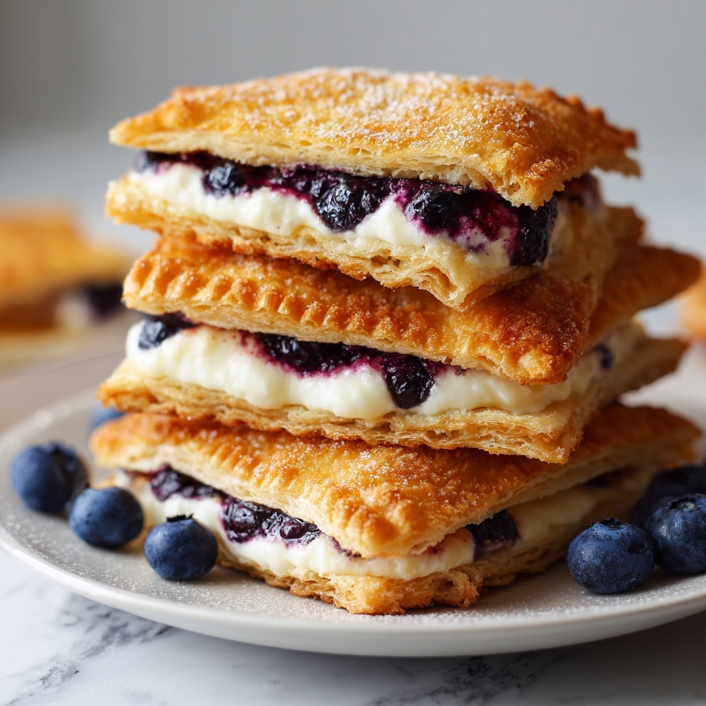 Blueberry Cream Cheese Puff Pastry Recipe - Recipe Image