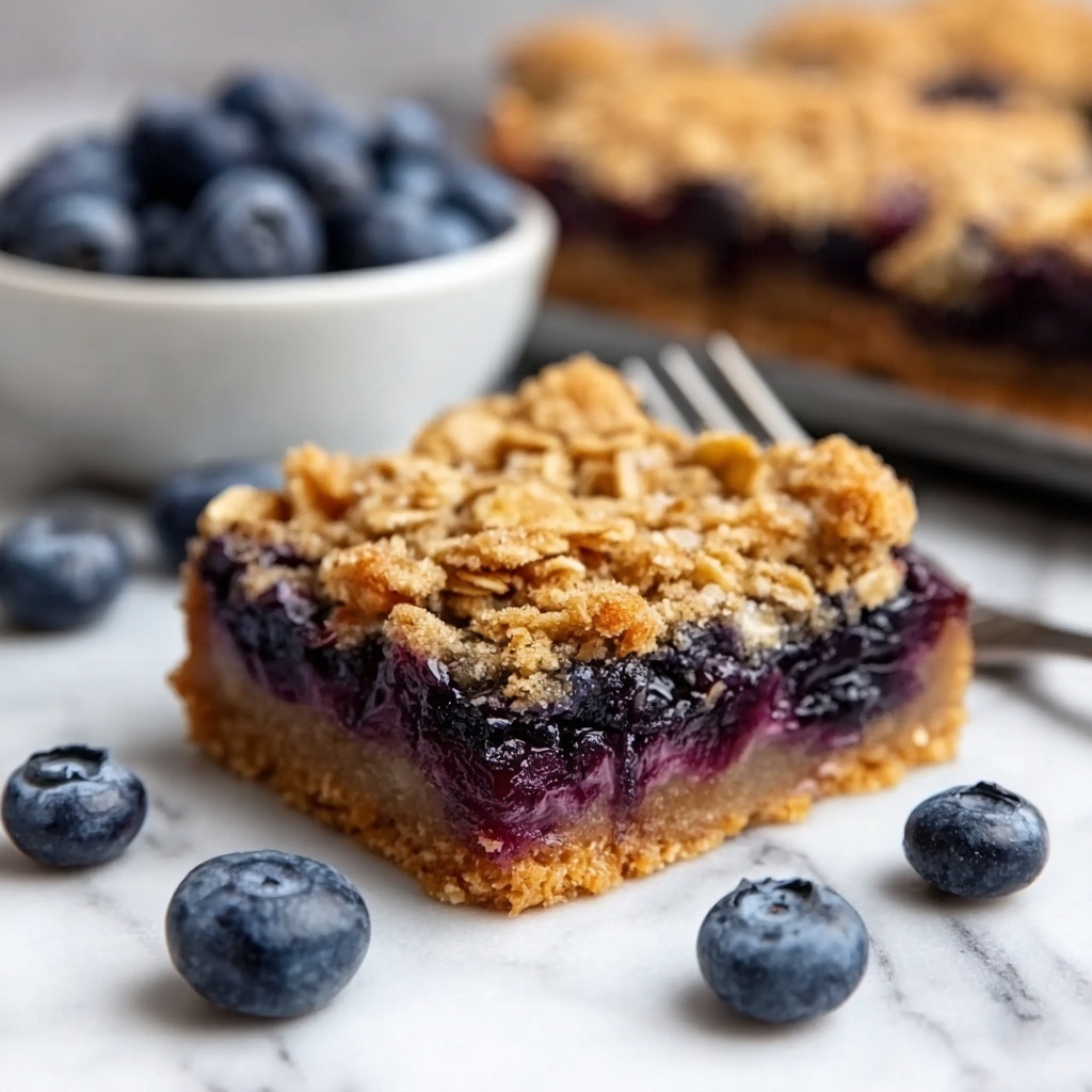 Blueberry Oatmeal Breakfast Bars Recipe - Recipe Image