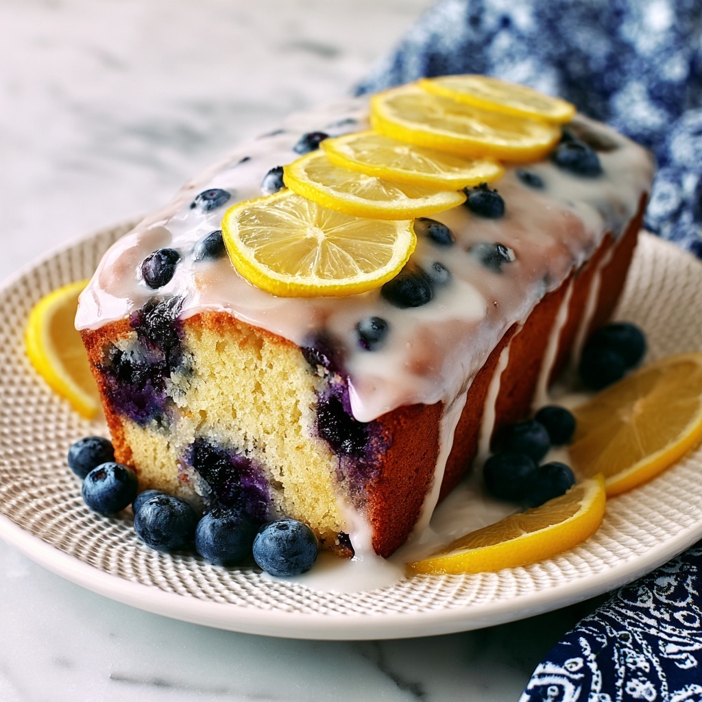Lemon Blueberry Loaf with Lemon Glaze Recipe - Recipe Image