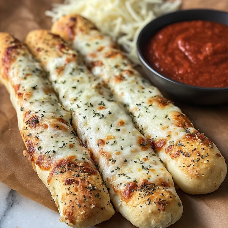 Cheesy Garlic Breadsticks with Marinara Dip Recipe