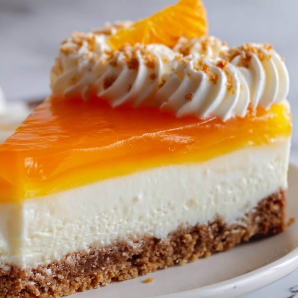 A Slice of Sunshine: Orange Cream Cheesecake Recipe - Recipe Image