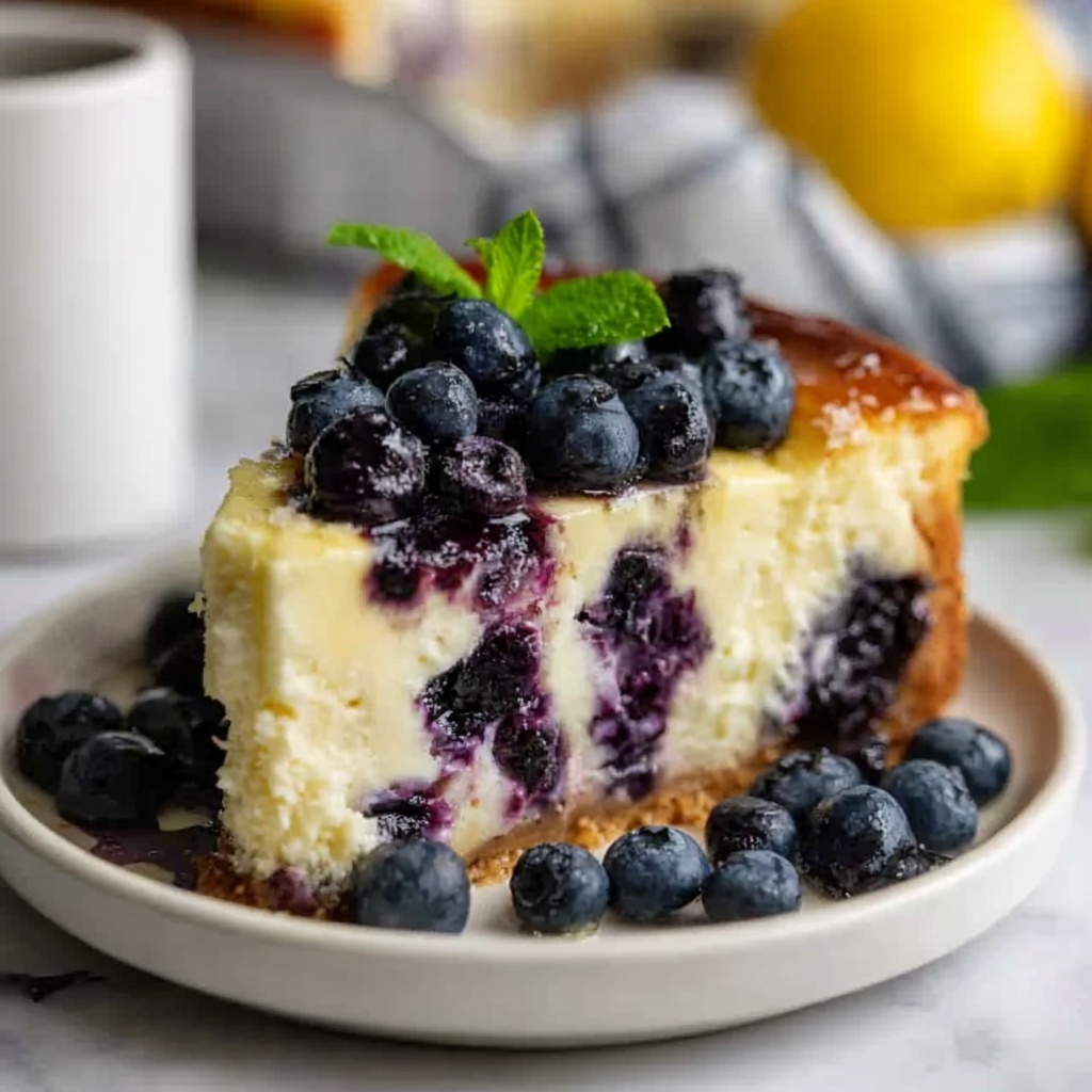 High-Protein Lemon Blueberry Breakfast Bake with Cottage Cheese Recipe - Recipe Image