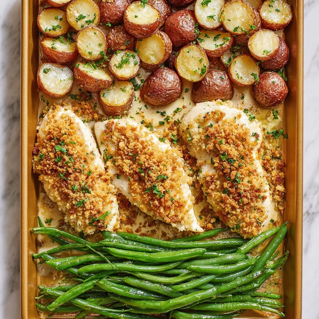 Parmesan Crusted Chicken Sheet Pan Dinner Recipe - Recipe Image