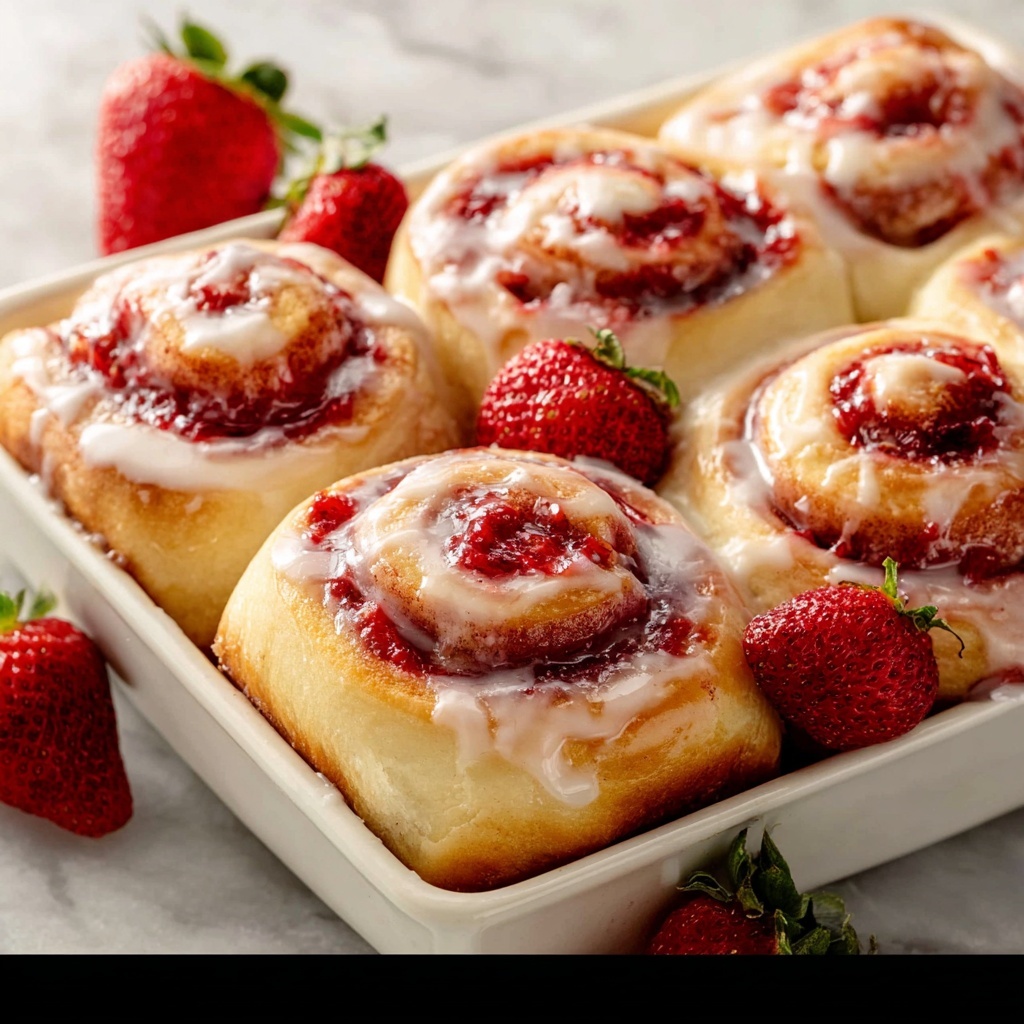 Strawberry Cheesecake Cinnabon Rolls Recipe - Recipe Image