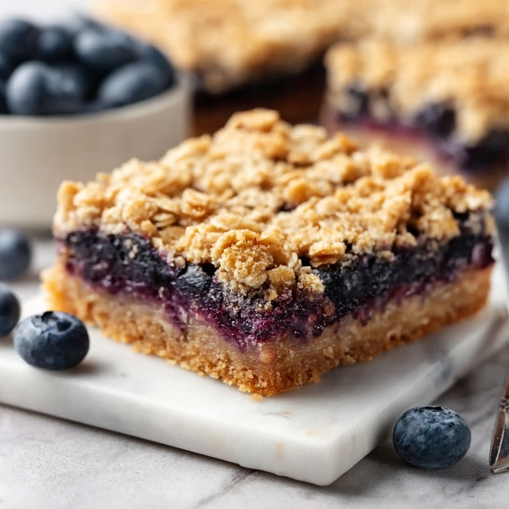Blueberry Oatmeal Breakfast Bars Recipe - Recipe Image