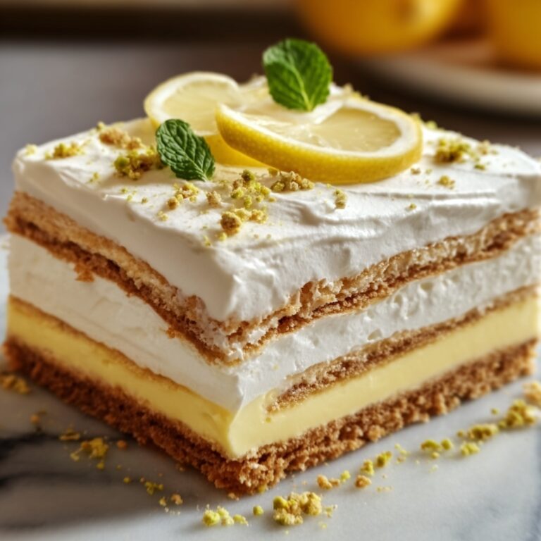 No-Bake Lemon Eclair Cake Recipe