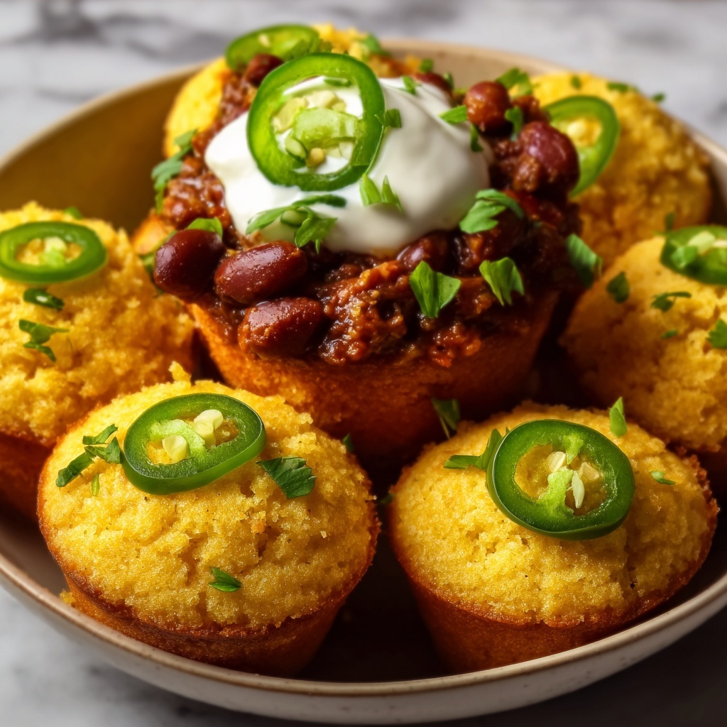 Chili and Jalapeño Cheddar Cornbread Minis Recipe - Recipe Image