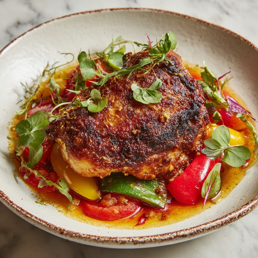 Roasted Chicken with Fennel and Peppers: An Incredible Ultimate Recipe - Recipe Image