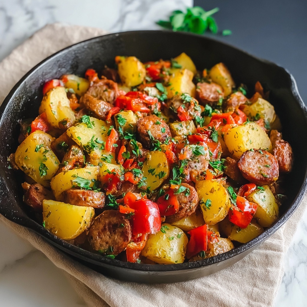 Fried Potatoes and Sausage Skillet: The Ultimate Comfort Dish Recipe - Recipe Image